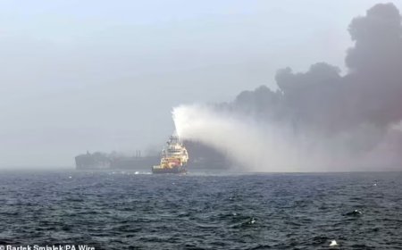 യുകെ തീരത്ത് എണ്ണക്കപ്പൽ-ചരക്ക് കപ്പൽ കൂട്ടിയിടി: തീപിടിത്തവും പരിസ്ഥിതി ഭീഷണിയും