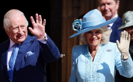 വിൻഡ്‌സറിൽ ഈസ്റ്റർ ആഘോഷത്തിൽ പങ്കെടുത്ത് കിംഗ് ചാൾസും ക്വീൻ കമിലയും