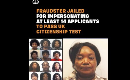 യുകെ പൗരത്വ പരീക്ഷയിൽ വ്യാജ വേഷം ധരിച്ച് തട്ടിപ്പ്: 61-കാരിക്ക് നാലര വർഷം തടവ്