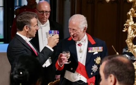 ബ്രിട്ടനും ഫ്രാൻസും ‘കൂടുതൽ അടുപ്പമുള്ള’ ബന്ധത്തിന്: കിംഗ് ചാൾസും മാക്രോണും വിൻഡ്‌സർ കൊട്ടാരത്തിൽ