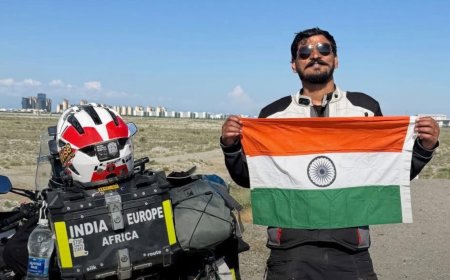 ലോകയാത്രാ സ്വപ്നം തകർത്ത്‌ യുകെയിൽ ഇന്ത്യൻ ബൈക്കറുടെ ബൈക്ക് മോഷണം പോയി