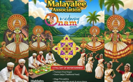 മെഡ് വേ മലയാളികൾ ഒന്നിച്ചു നടത്തുന്ന വിപുലമായ ഓണാഘോഷം സെപ്റ്റംബർ 13-ന്