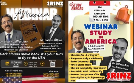 അമേരിക്കൻ സ്വപ്നത്തിലേക്ക് വഴിതുറന്ന് ഗാനൺ യൂണിവേഴ്സിറ്റിയുടെ പ്രത്യേക വെബിനാർ: ഫെബ്രുവരി 21-ന്