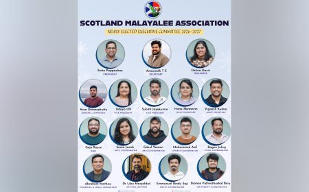 സ്കോട്ട്‌ലൻഡ് മലയാളി അസോസിയേഷൻ പുതിയ ഭാരവാഹികൾ ചുമതലയേറ്റു; വിപുലമായ കർമ്മപദ്ധതികളുമായി മുന്നോട്ട്