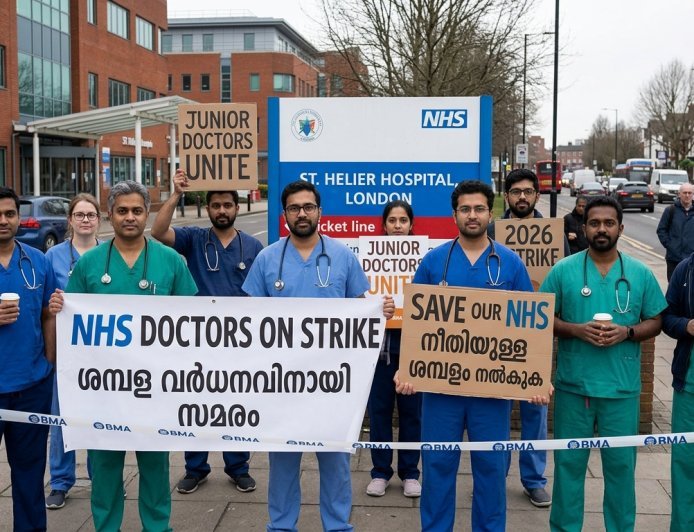 യുകെയിൽ ഡോക്ടർമാരുടെ പണിമുടക്ക്; എൻഎച്ച്എസ് വീണ്ടും പ്രതിസന്ധിയിലേക്ക്