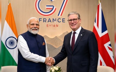 G7 ഉച്ചകോടിക്കിടെ മോദിയും കിയർ സ്റ്റാർമറും കൂടിക്കാഴ്ച നടത്തി; ഇന്ത്യ-ബ്രിട്ടൻ സഹകരണം ശക്തമാക്കാൻ ധാരണ