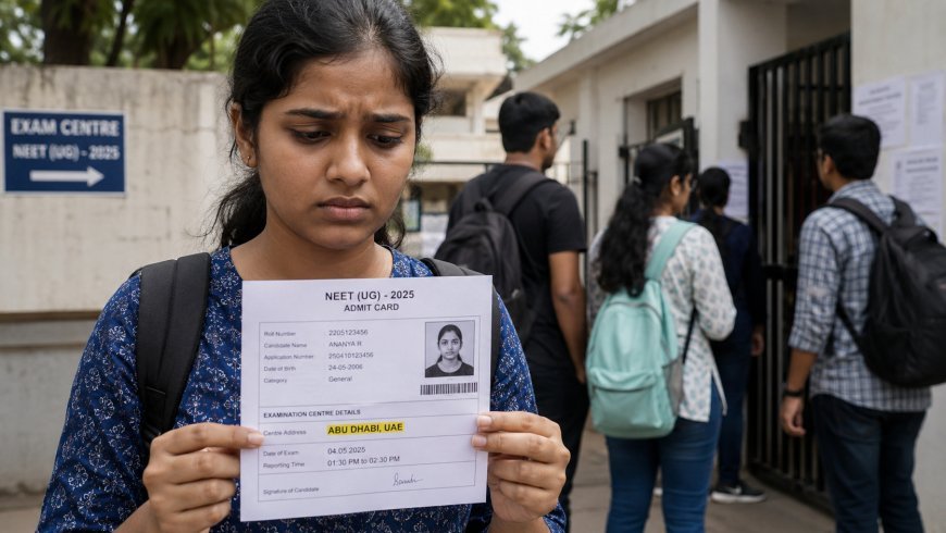 NEET റീടെസ്റ്റിന് മുൻപ് വിവാദം; നാഗ്പൂർ വിദ്യാർത്ഥിക്ക് അബുദാബി സെന്റർ, വിശദീകരണവുമായി NTA